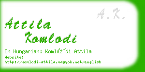 attila komlodi business card